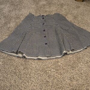 Classic Black and White Gingham Skirt